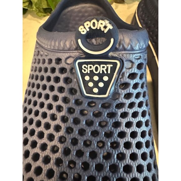 Breathable Mesh Navy Blue Slip-On Sport Clogs For Men & Women Size 40 Lightweigh - Picture 7 of 7